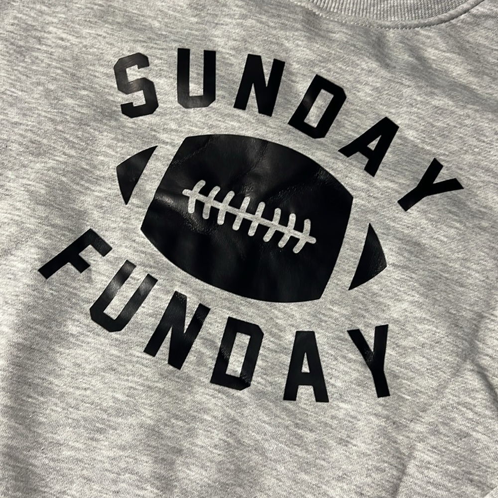 Sunday funday medium gray pullover! - Picture 2 of 4